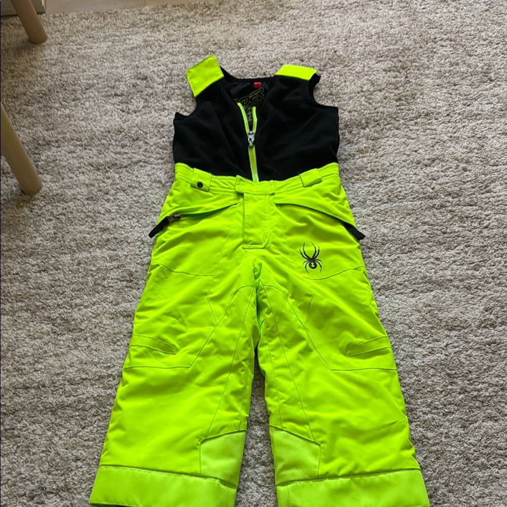 Spyder Yellow and Black Insulated Overalls for Winter Sports 4 to 5 years